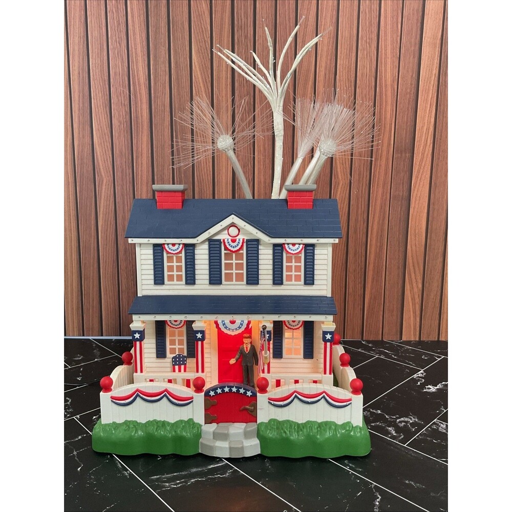 Avon Patriotic Lighted Fiber Optic House 4th Of July Fireworks 2003